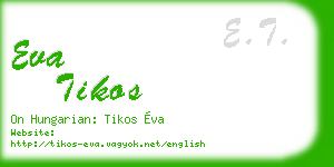 eva tikos business card
