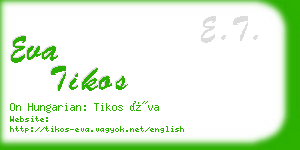 eva tikos business card